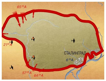 Battaglia di Stalingrado mappa sacca operazione urano